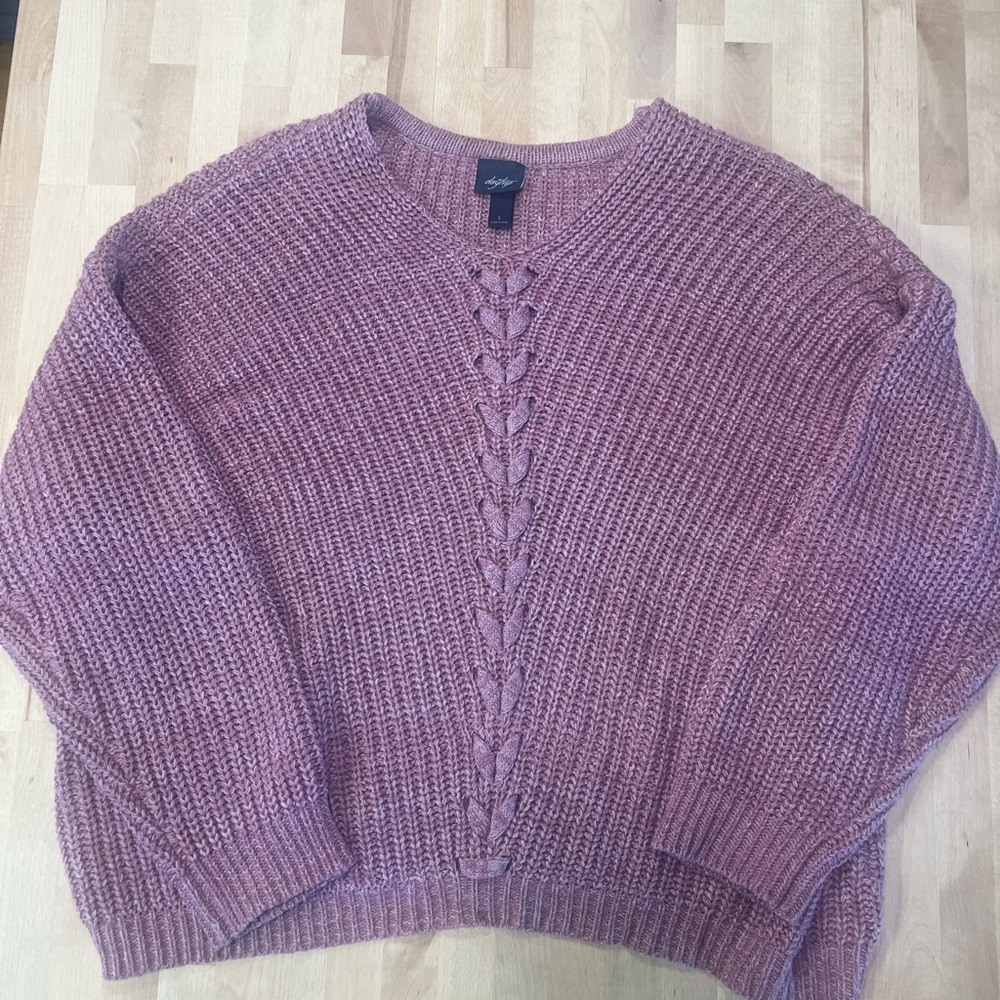 Daytrip V-Neck Sweater in Dusty Rose